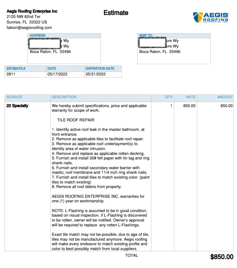 Slide of Aegis Roofing Enterprise