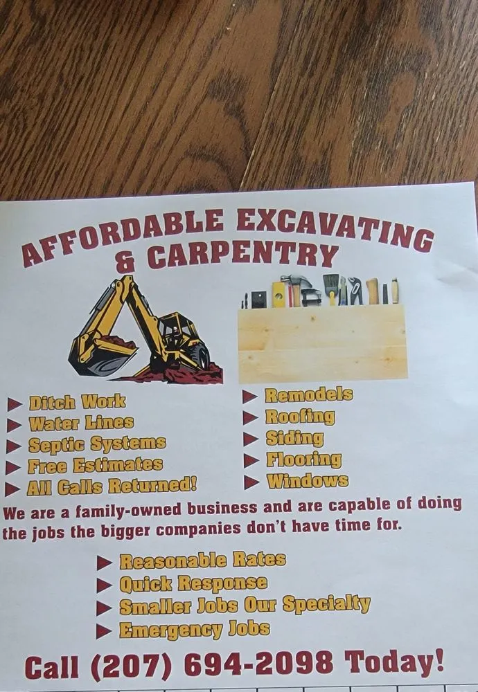 Professional roof repair same-day service in Cary, ME by Affordable Excavating