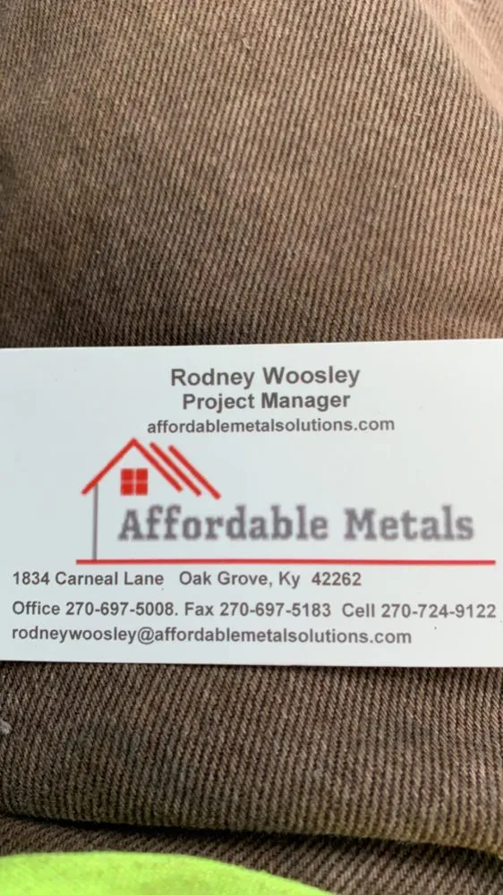 Slide of Affordable Metal Solutions