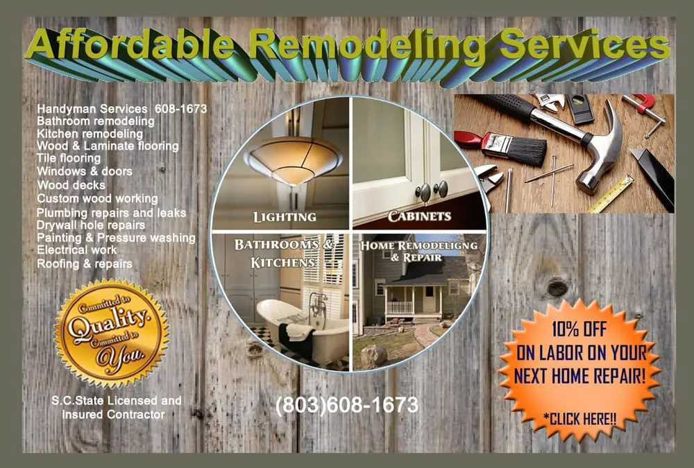 Slide of Affordable Remodeling Services