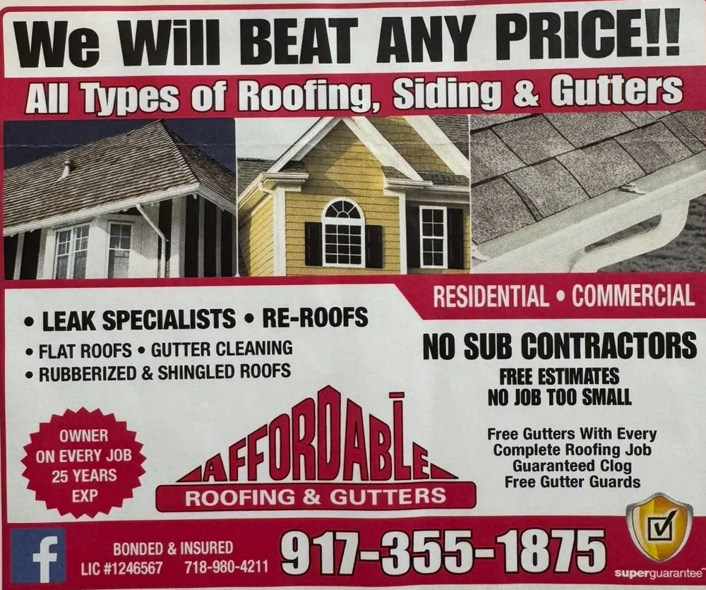 Slide of Affordable Roofing and Gutters