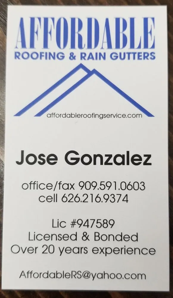Slide of Affordable Roofing and Rain Gutters