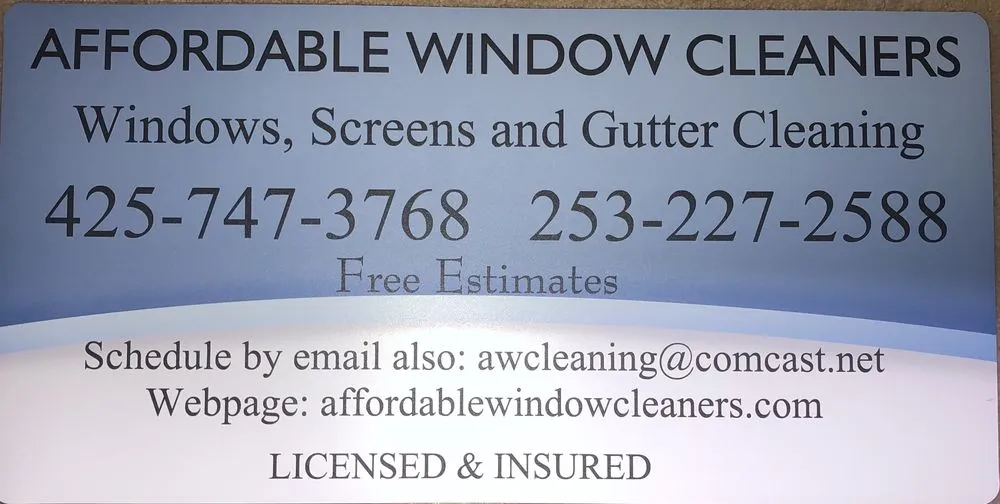 Slide of Affordable Window Cleaners