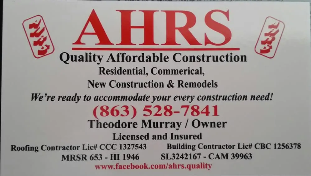 Slide of AHRS Inc