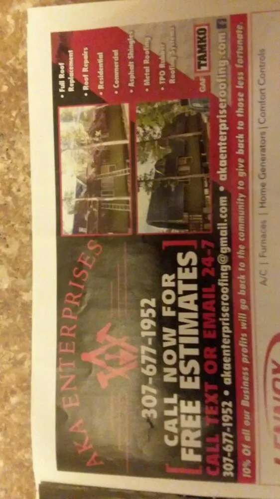 Slide of AKA Enterprise Roofing