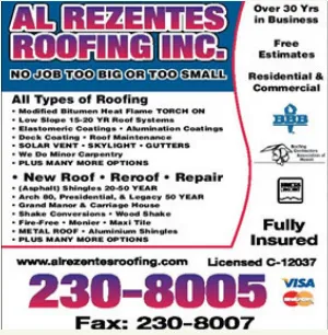 Slide of Al Rezentes Roofing