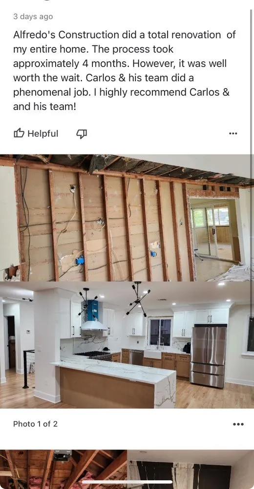 Slide of Alfredos Construction