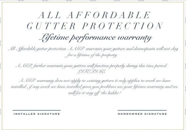 Slide of All Affordable Gutter protection