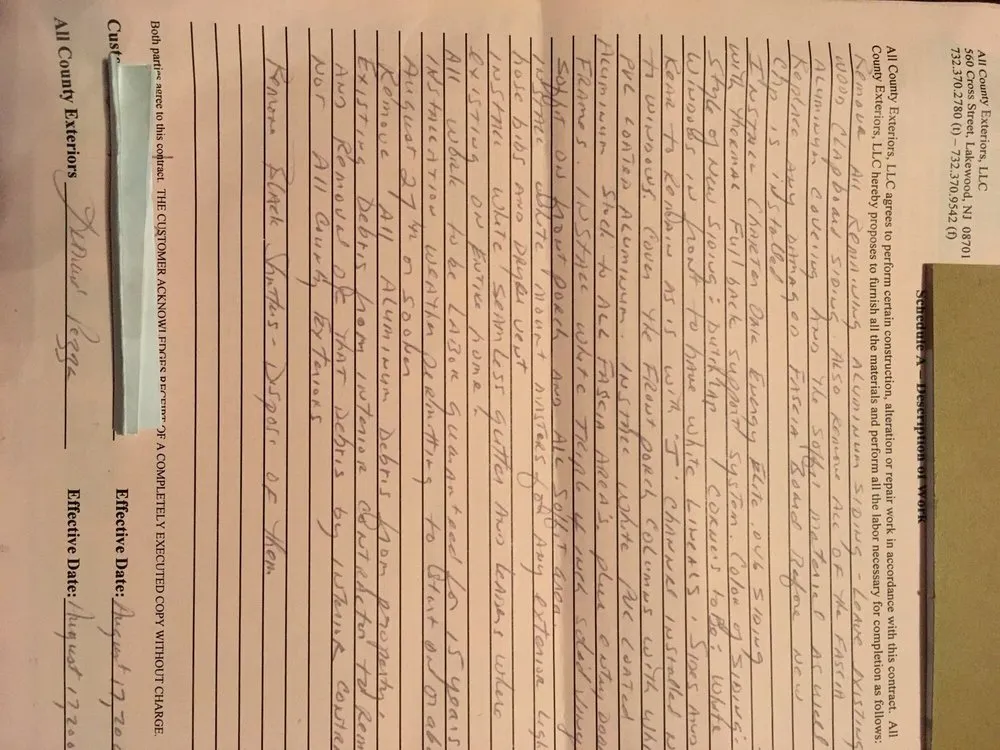 Slide of All County Exteriors