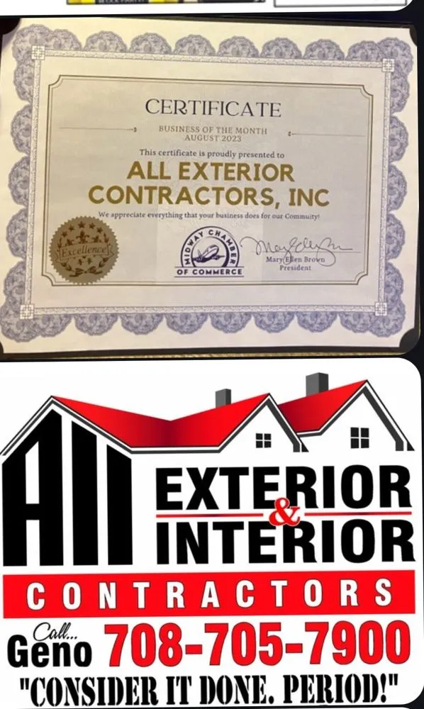 Slide of All Exterior Contractors