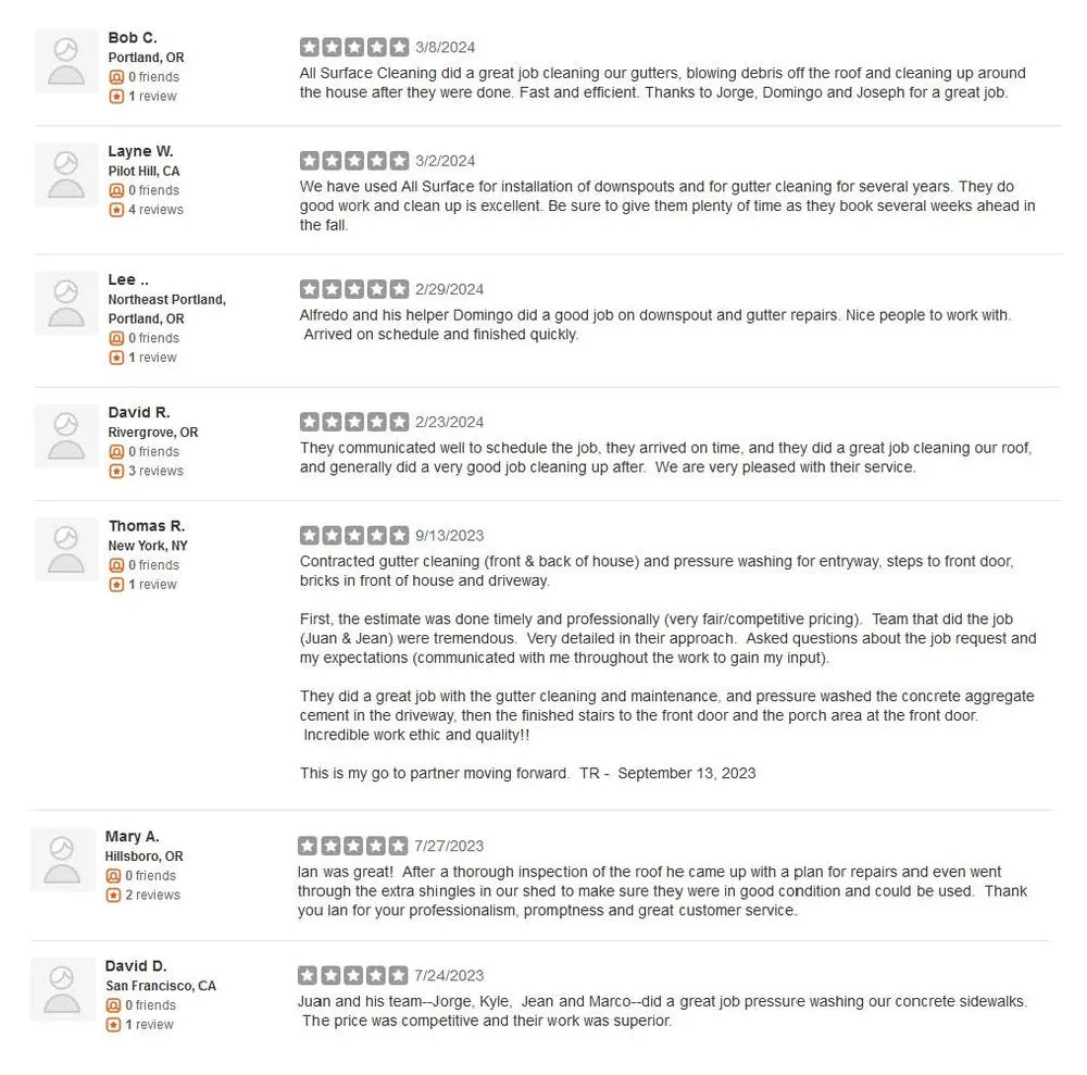 Slide of All Surface Cleaning Company