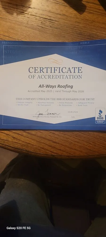 Slide of All Ways Roofing