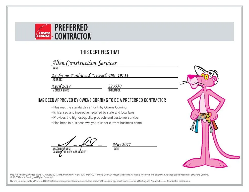 Slide of Allen Construction