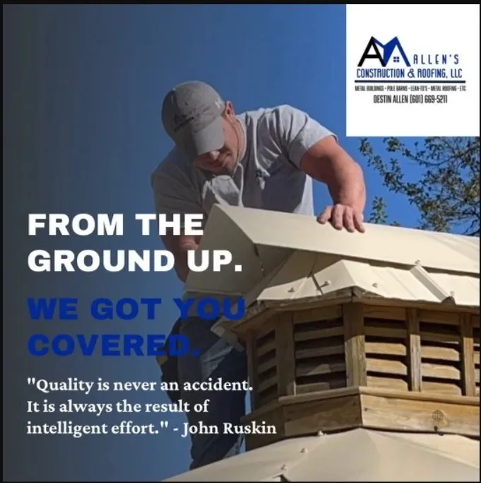 Trusted metal roofing installation in Bogue Chitto, MS by Allen's Construction,