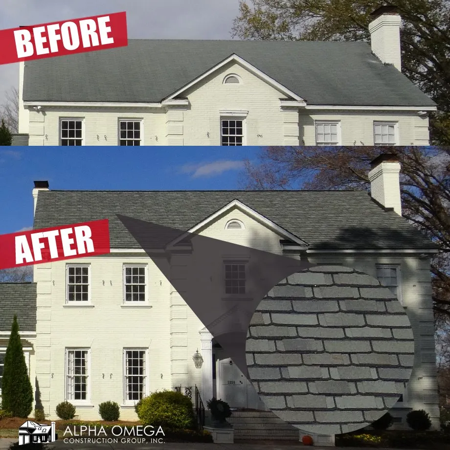 Local shingle roofing service for homes in Winston-Salem, NC by Alpha Omega Construction Group
