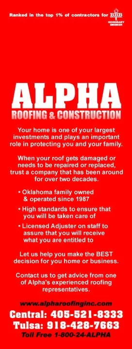 Slide of Alpha Roofing and Construction