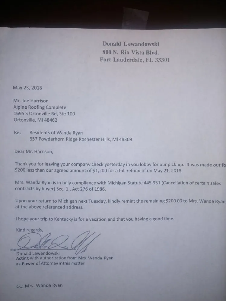 Slide of Alpine Roofing Complete