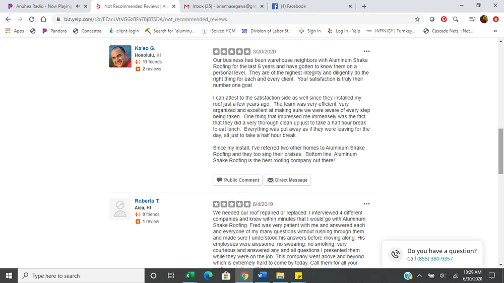 Slide of Aluminum Shake Roofing