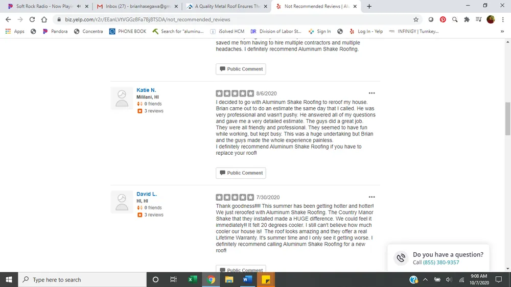 Slide of Aluminum Shake Roofing