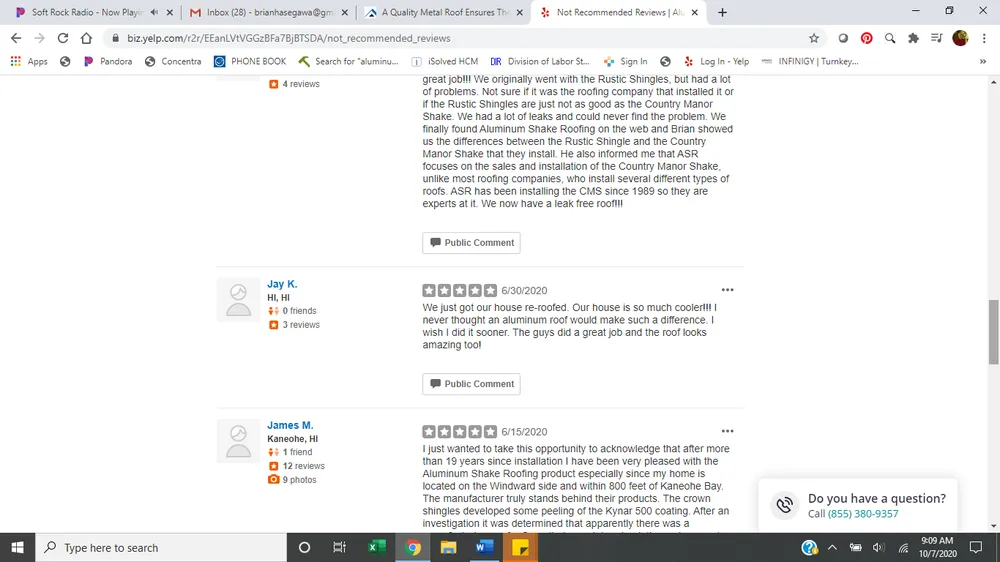 Slide of Aluminum Shake Roofing