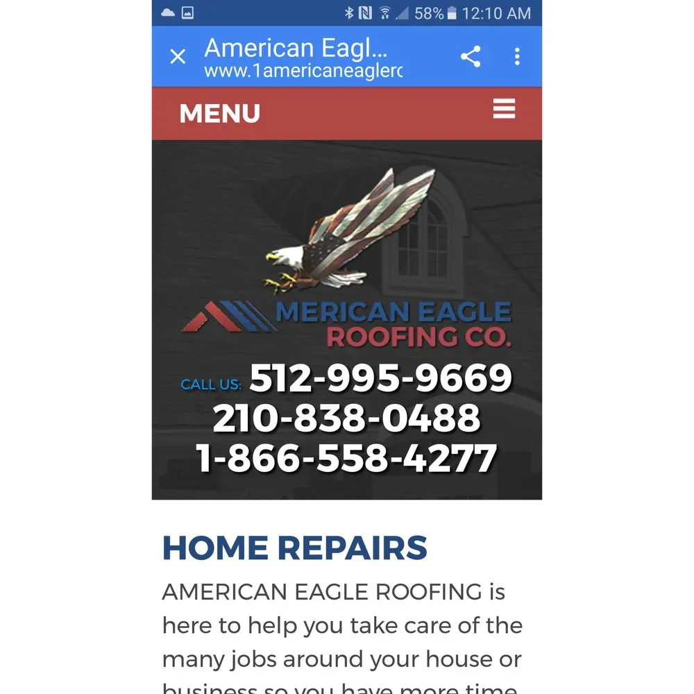 Slide of American Eagle Roofing