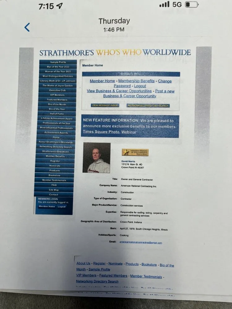 Slide of American National Contracting