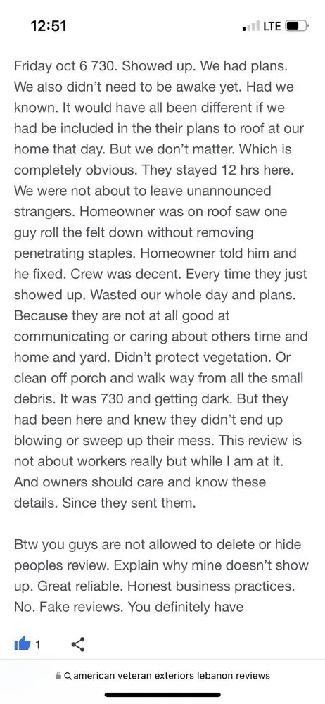 Slide of American Veteran Exteriors