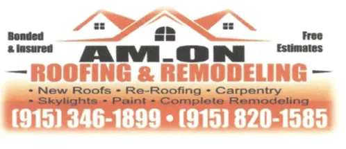 AM.ON Roofing And Remodeling Logo