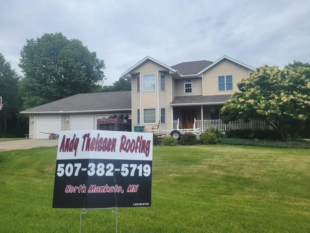 Local shingle roofing service with free inspection in Kasota, MN by Andy Theissen Roofing