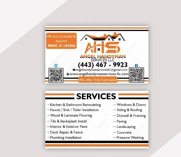 Slide of Angel Handyman Services