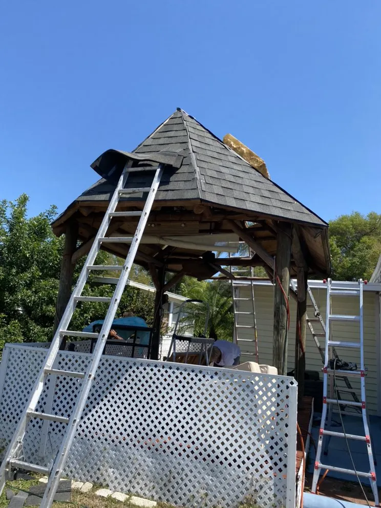 Professional storm damage roof repair with free inspection in Tampa Bay, FL by Angelo’s Construction Services