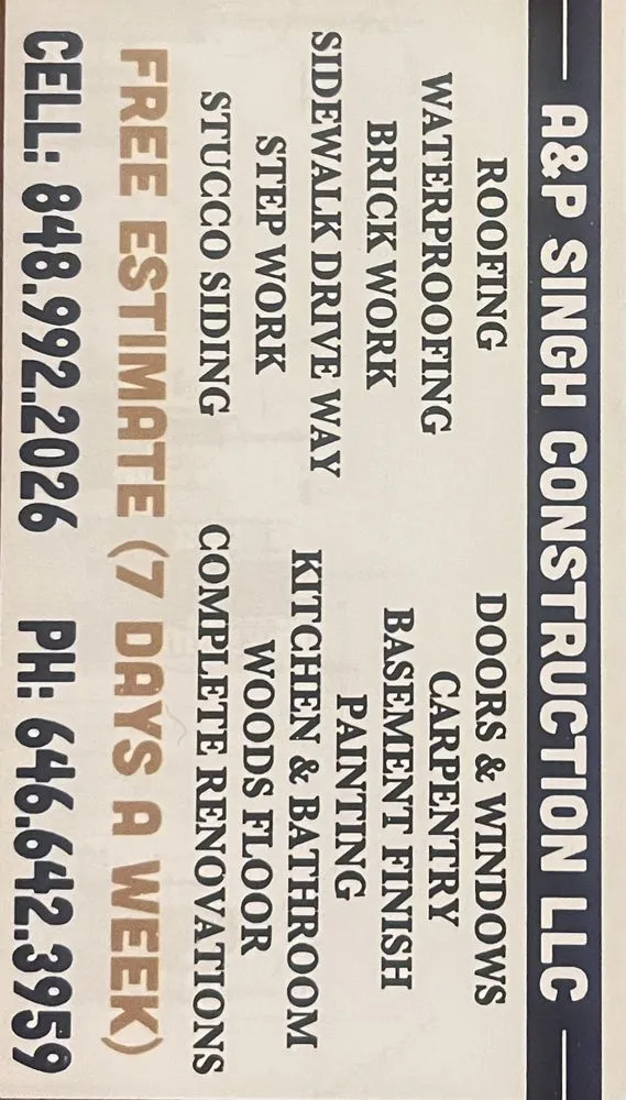 Trusted storm damage roof repair in Woodbridge Township, NJ - A&P Singh Construction