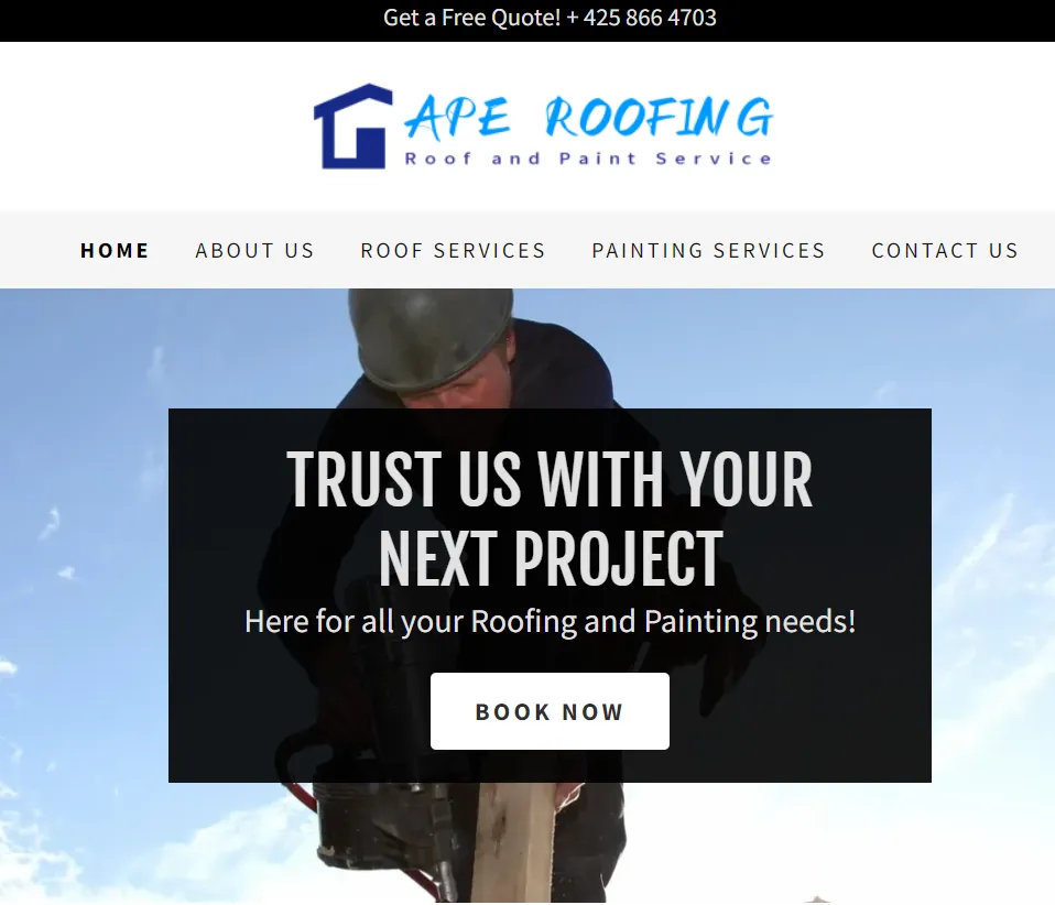 Slide of Ape Roofing