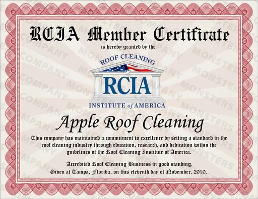 Slide of Apple Roof Cleaning