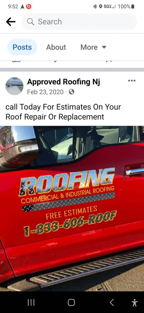 Slide of Approved Roofing