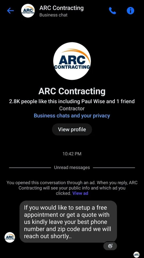 Slide of ARC Contracting