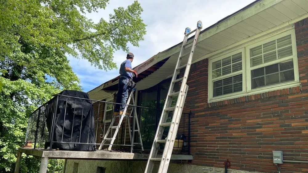 Slide of Arc Gutter Cleaning