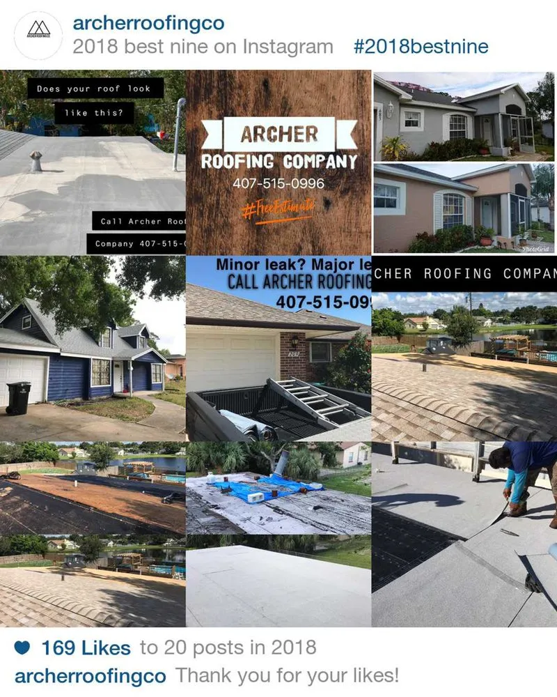 Slide of Archer Roofing Company