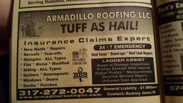 Slide of Armadillo Roofing LLC