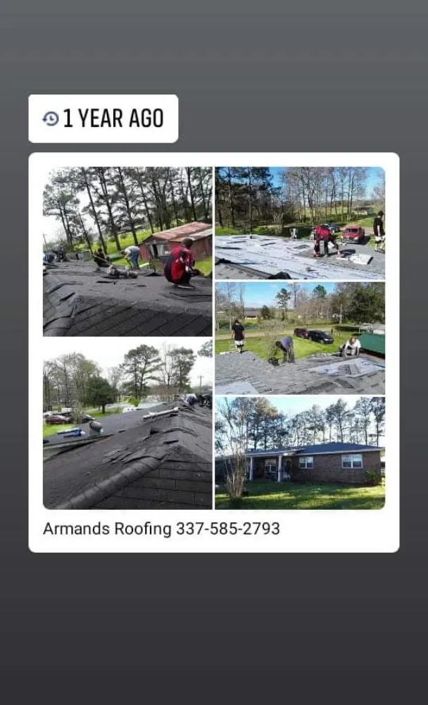 Slide of Armands Roofing