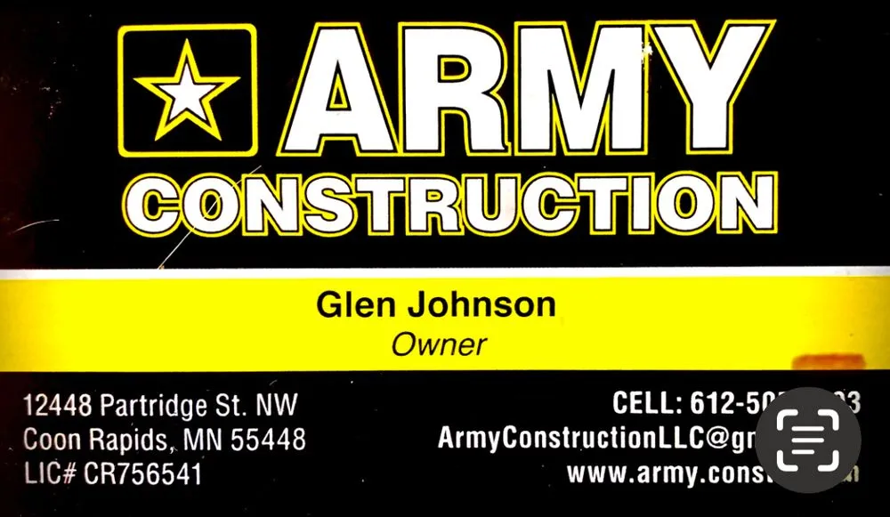 Slide of Army Construction
