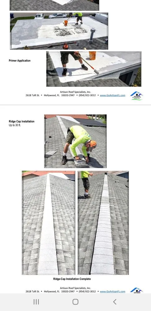 Slide of Artisan Roof Specialists