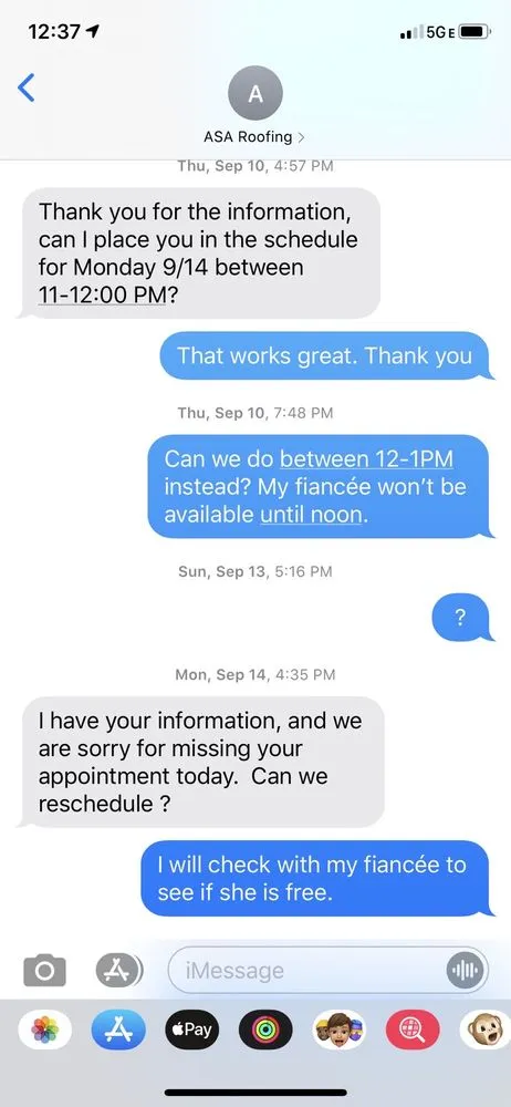 Slide of ASA Roofing