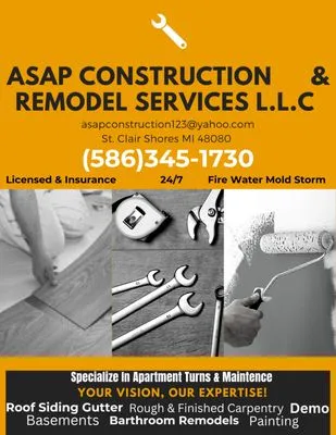 Asap Construction & Remodel Logo