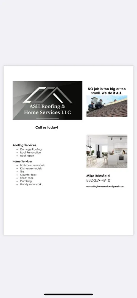 Slide of Ash Roofing & Home Services