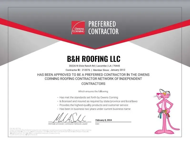 Slide of B & H Roofing
