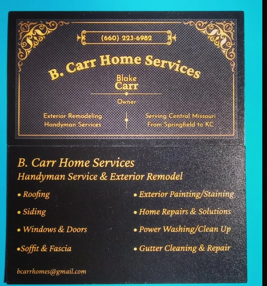 Slide of B. Carr Home Services