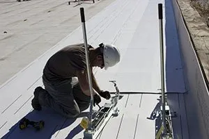 Professional roof replacement after storm damage in Calhan, CO by B2B Commercial Roofing