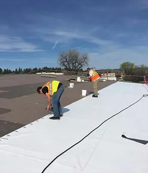 Local storm damage roof repair after storm damage across Calhan, CO - B2B Commercial Roofing
