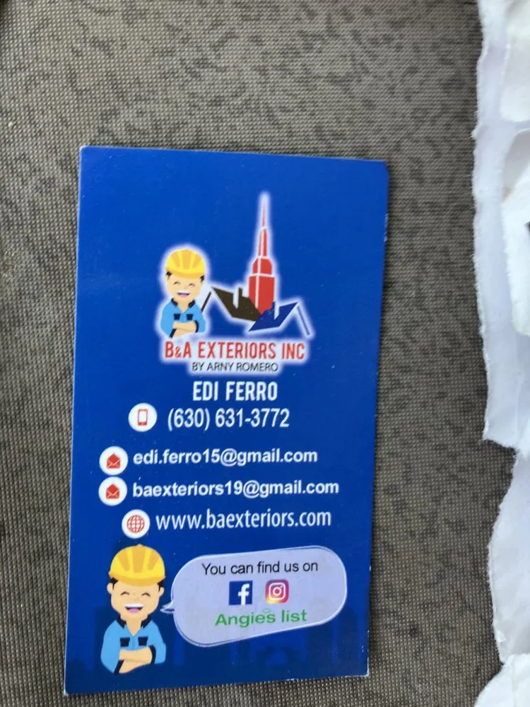 Slide of B&A Exteriors